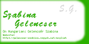 szabina gelencser business card
