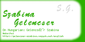 szabina gelencser business card